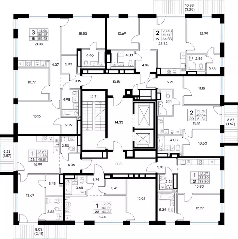 1-к кв. Татарстан, Казань Глоракс Премиум Экосити жилой комплекс (38.8 ... - Фото 2