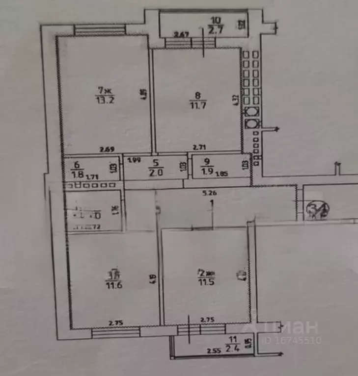 3-к кв. Калининградская область, Гурьевск бул. Рижский, 9 (77.0 м) - Фото 2