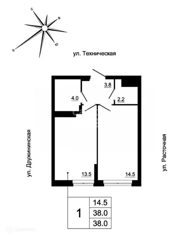 Продаётся 1-к квартира, 39.8 м - Фото 0