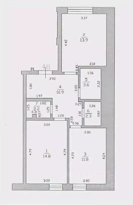 2-к кв. Татарстан, Казань ул. Муштари, 2а (59.5 м) - Фото 1