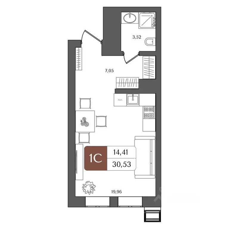 Студия Башкортостан, Уфа Глумилино жилрайон, Холмогоры жилой комплекс ... - Фото 0