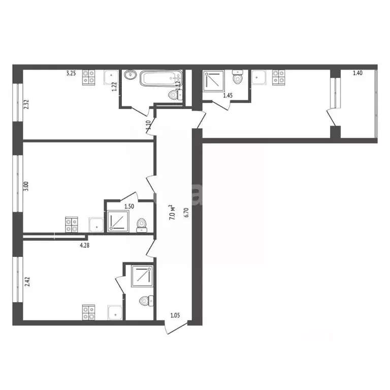 3-к кв. Тюменская область, Тюмень ул. Энергетиков, 6 (55.8 м) - Фото 1