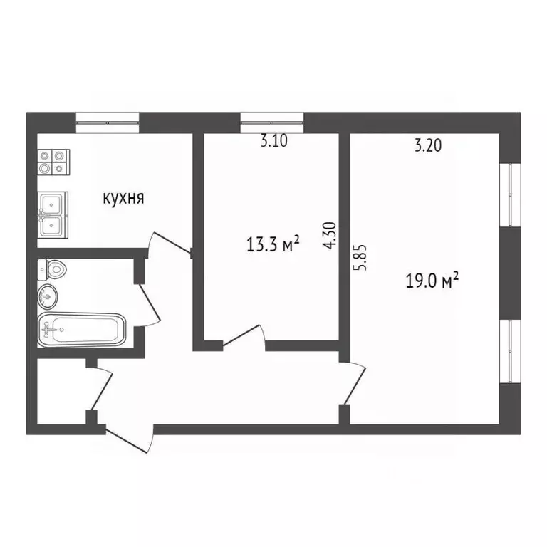 Комната Москва Новоостаповская ул., 10А (19.0 м) - Фото 1