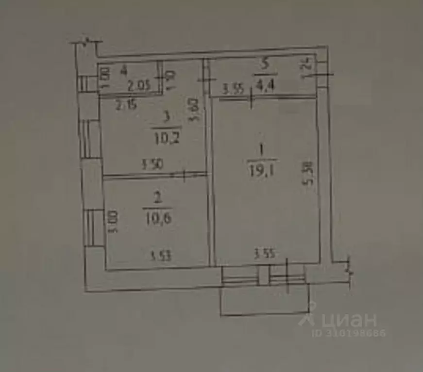 2-к кв. Кемеровская область, Кемерово Южный мкр, ул. Сергея Тюленина, ... - Фото 0