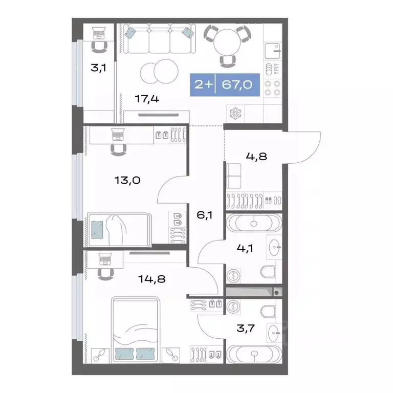 Студия Свердловская область, Екатеринбург ул. Академика Парина, 11с1 ... - Фото 1
