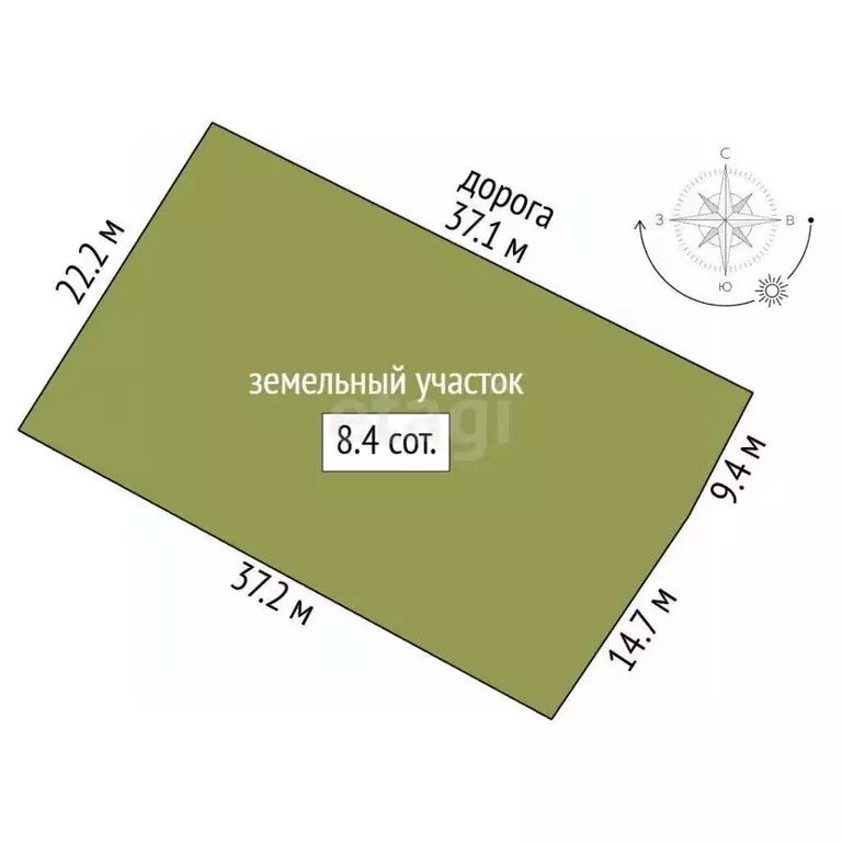 Участок в Севастополь с. Родное, ул. Новая, 20 (8.42 сот.) - Фото 2