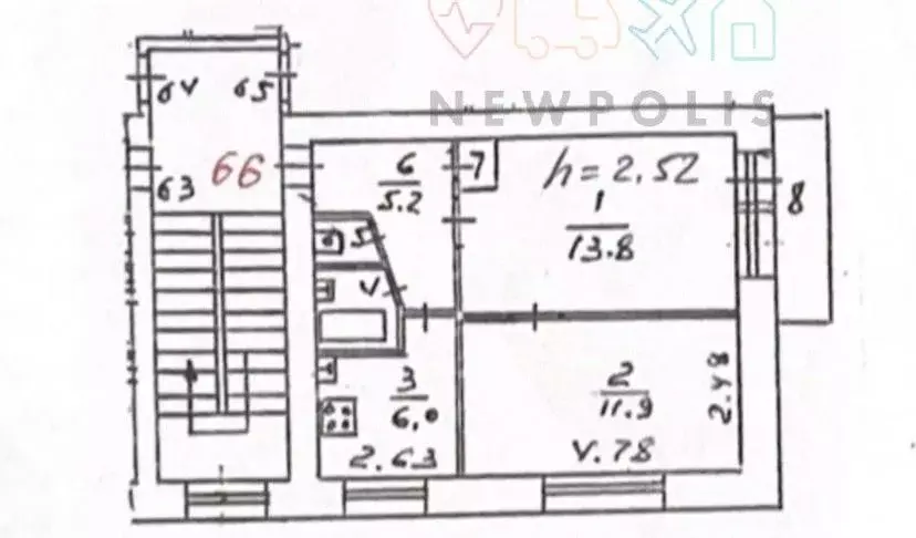 2-к кв. Московская область, Королев ул. Мичурина, 1А (40.3 м) - Фото 2