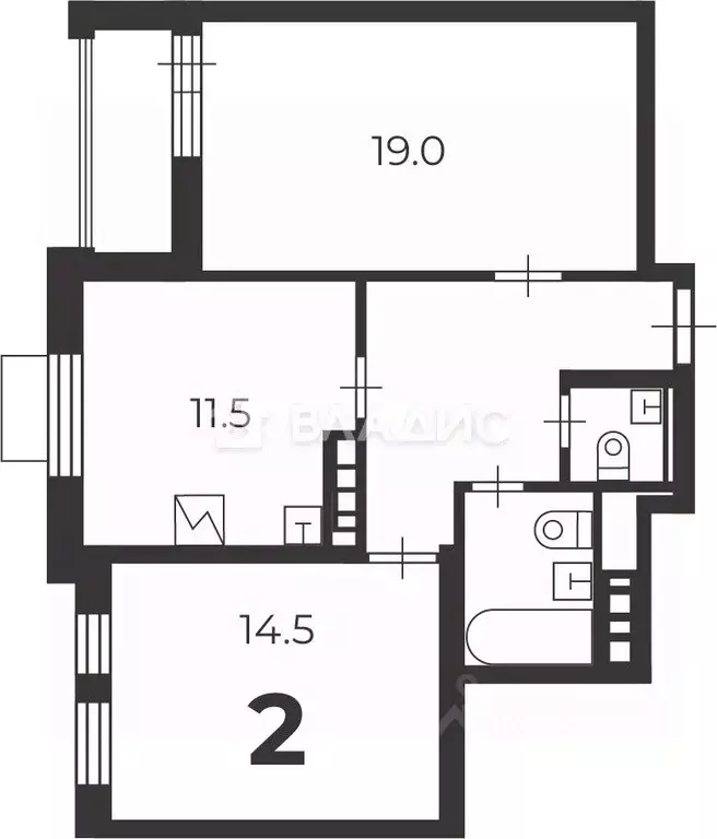 2-к кв. Москва Родниковая ул., 4А (59.7 м) - Фото 2
