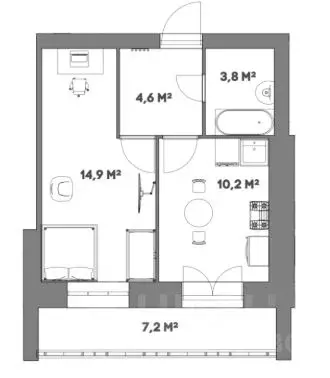 1-к кв. Ярославская область, Ярославль пер. 4-й Норский, 2к2 (37.1 м) - Фото 2