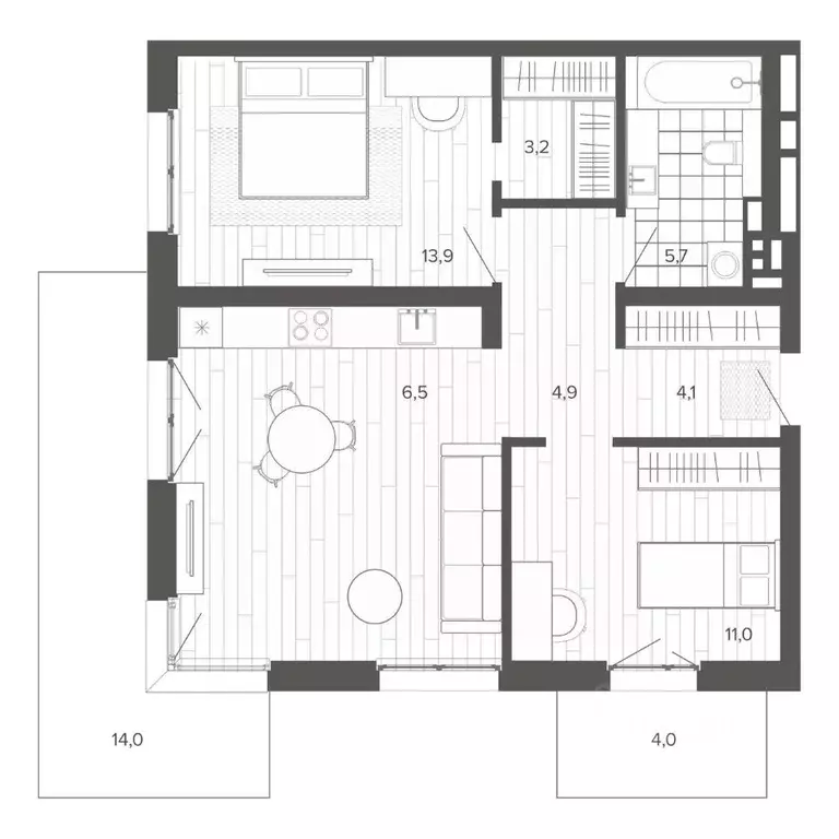3-к кв. Алтайский край, Барнаул тракт Змеиногорский, 35Б (82.54 м) - Фото 1