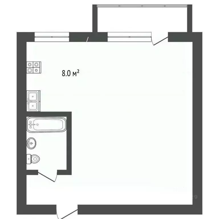 Студия Москва ул. Пудовкина, 19 (32.2 м) - Фото 2