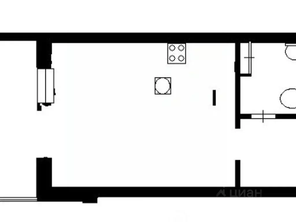 1-к кв. Севастополь проезд Рубежный, 28 (29.2 м) - Фото 2