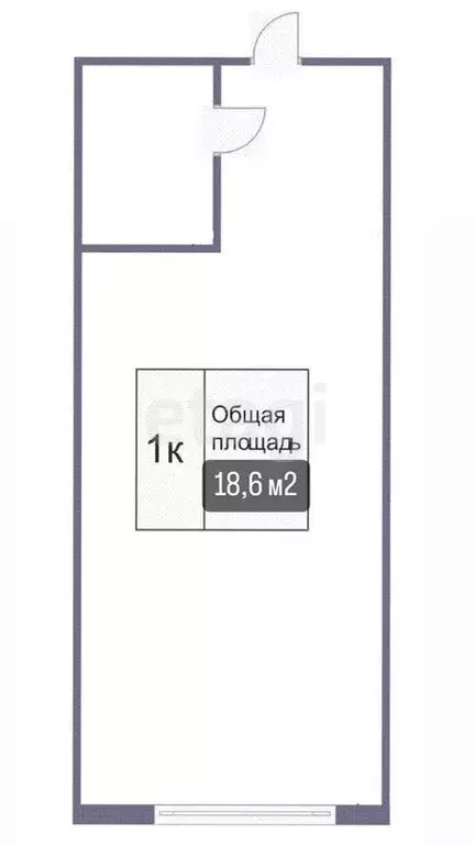 Квартира-студия: Кемерово, Инициативная улица, 6 (18.6 м) - Фото 0