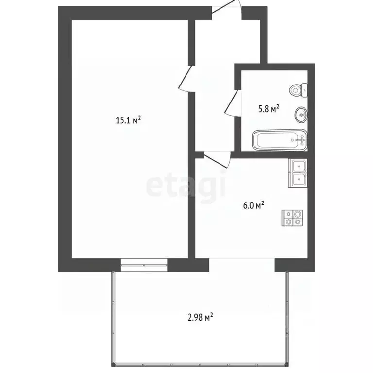 1-к кв. Крым, Ялта ул. Московская, 35 (39.0 м) - Фото 2