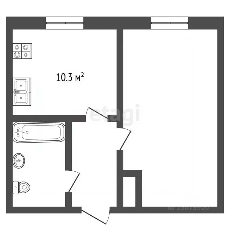 1-к кв. Ярославская область, Рыбинск ул. Кирова, 32 (33.9 м) - Фото 2