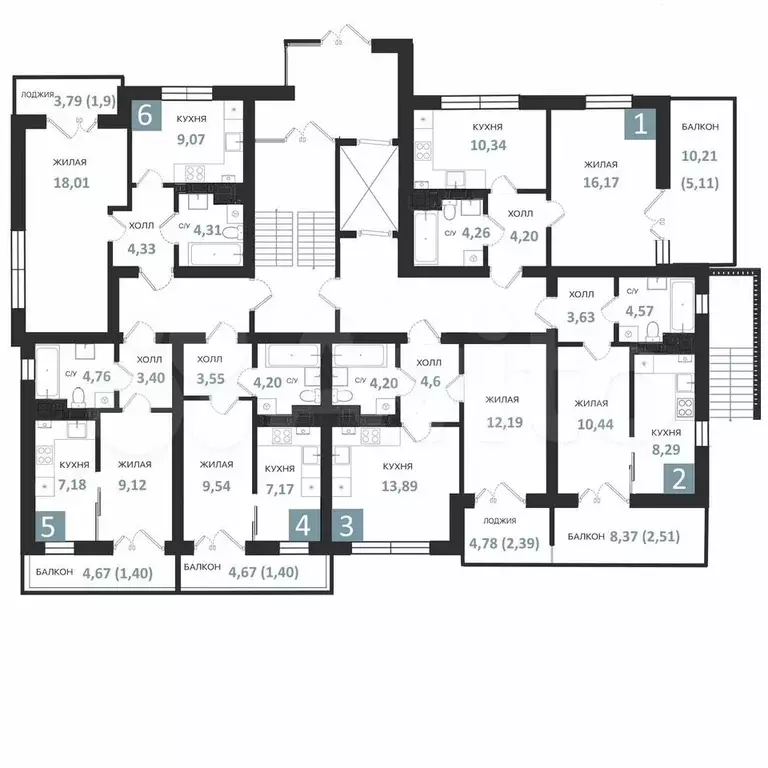 Квартира-студия, 25,9 м, 1/5 эт. - Фото 1
