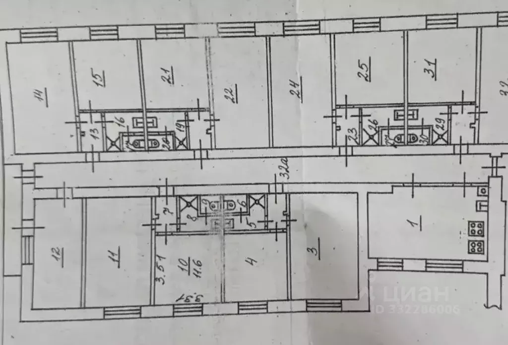 Комната Новгородская область, Великий Новгород ул. Щусева, 12к2 (12.0 ... - Фото 2