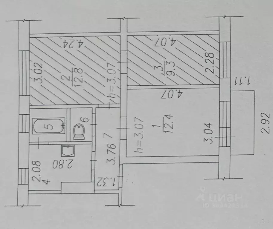 3-к кв. Кемеровская область, Новокузнецк ул. Кирова, 4 (49.0 м) - Фото 0