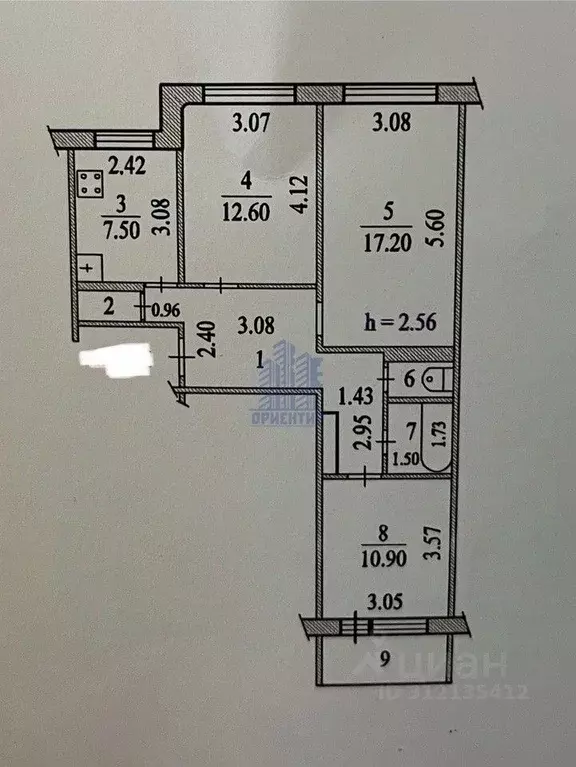 3-к кв. Чувашия, Чебоксары ул. Кадыкова, 21 (69.4 м) - Фото 0