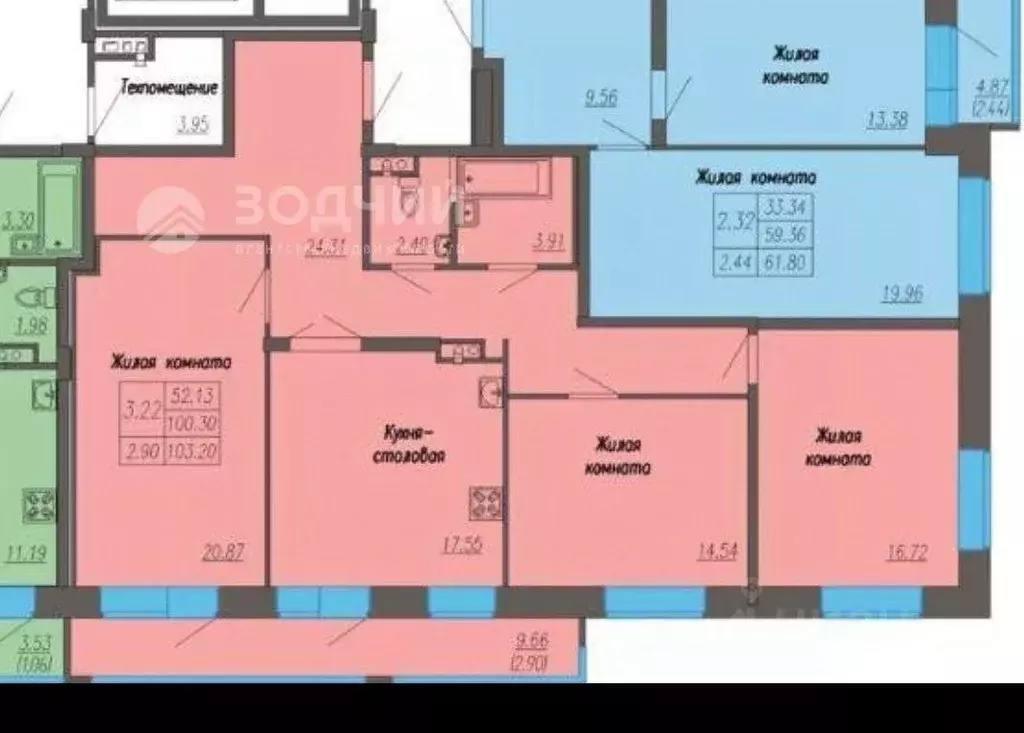 3-к кв. Чувашия, Новочебоксарск ул. 10-й Пятилетки, 80 (103.2 м) - Фото 2