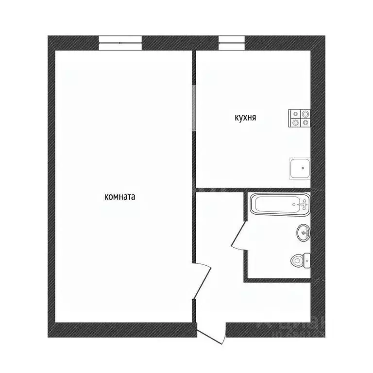1-к кв. Ленинградская область, Кириши ул. Энергетиков, 21 (29.6 м) - Фото 2