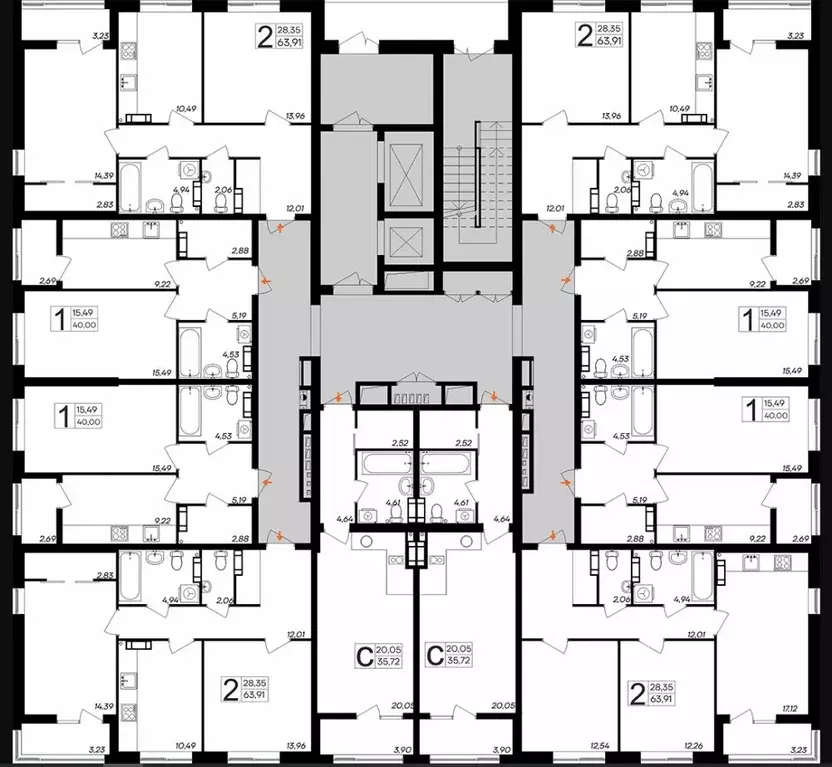 Студия Мурманская область, Мурманск Молодежный проезд, 17 (35.72 м) - Фото 2