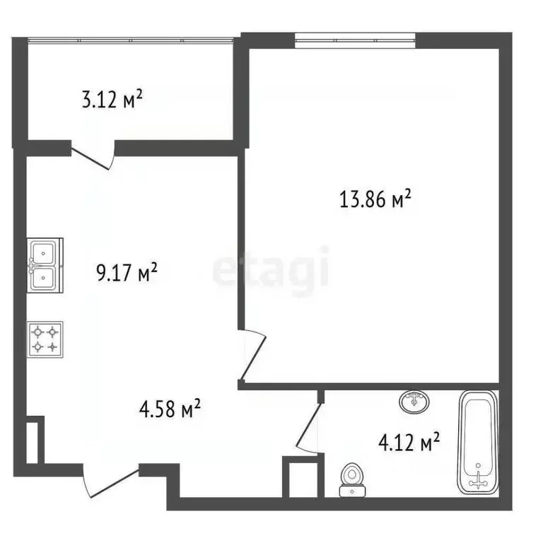 1-к кв. Ленинградская область, Мурино Всеволожский район, просп. ... - Фото 1