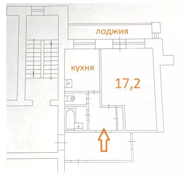 1-к. квартира, 32,3 м, 9/9 эт. - Фото 0