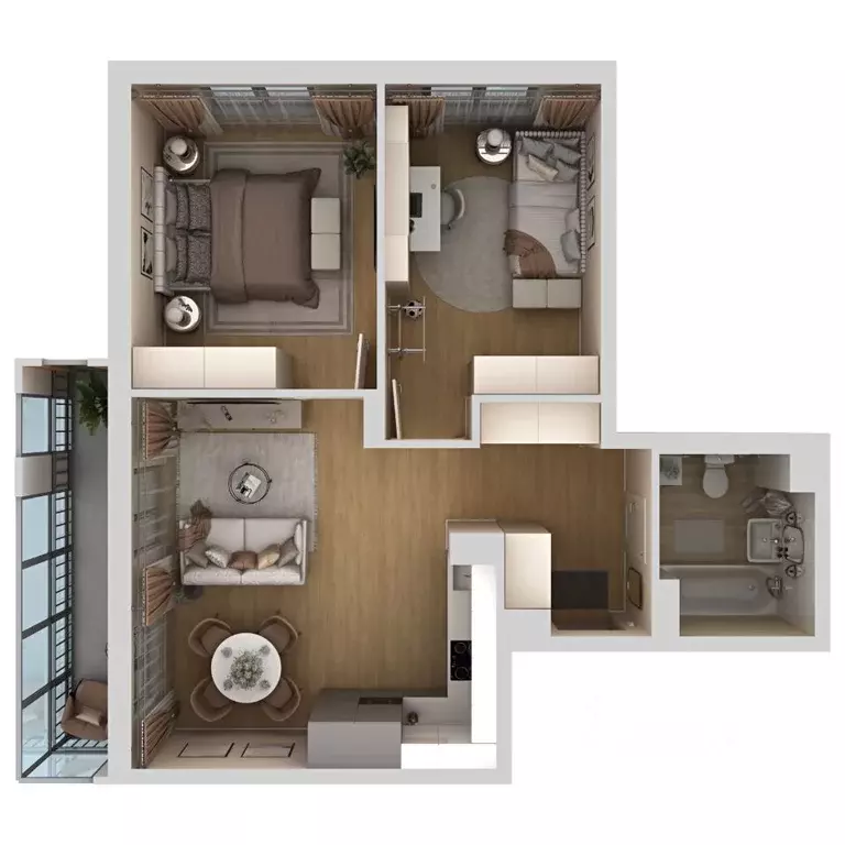 3-к кв. Пермский край, Пермь Самолетная ул., 6 (57.0 м) - Фото 2