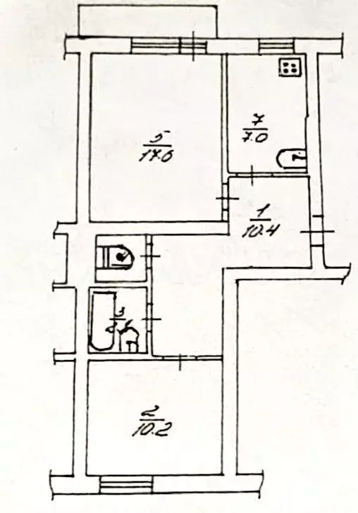2-к. квартира, 49 м, 2/5 эт. - Фото 0