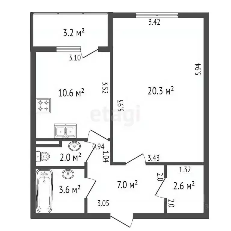 1-к кв. Санкт-Петербург Парашютная ул., 27к2 (46.1 м) - Фото 1