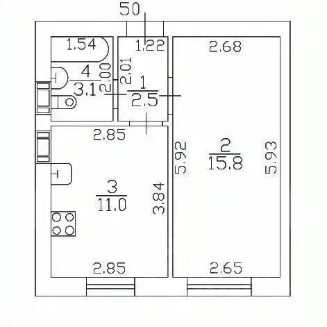1-к кв. Санкт-Петербург пос. Шушары, Московское ш., 256к5 (32.4 м) - Фото 1