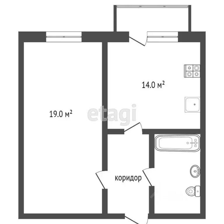 1-к кв. Ростовская область, Ростов-на-Дону ул. Александра Печерского, ... - Фото 2