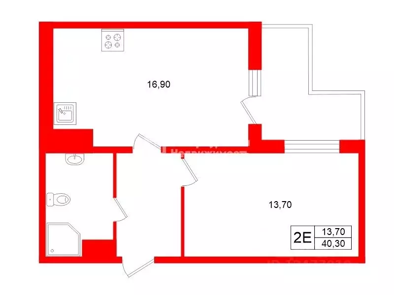 1-к кв. Санкт-Петербург ул. Плесецкая, 10 (40.3 м) - Фото 2