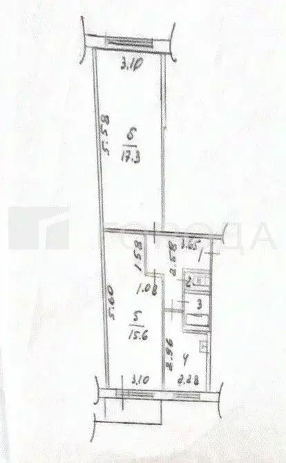 2-к кв. Кемеровская область, Новокузнецк ул. Грибоедова, 4 (47.6 м) - Фото 2