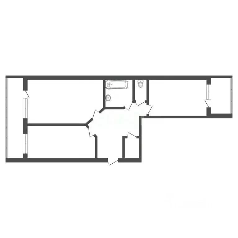 2-к кв. Амурская область, Благовещенск ул. Пушкина, 100 (58.5 м) - Фото 2