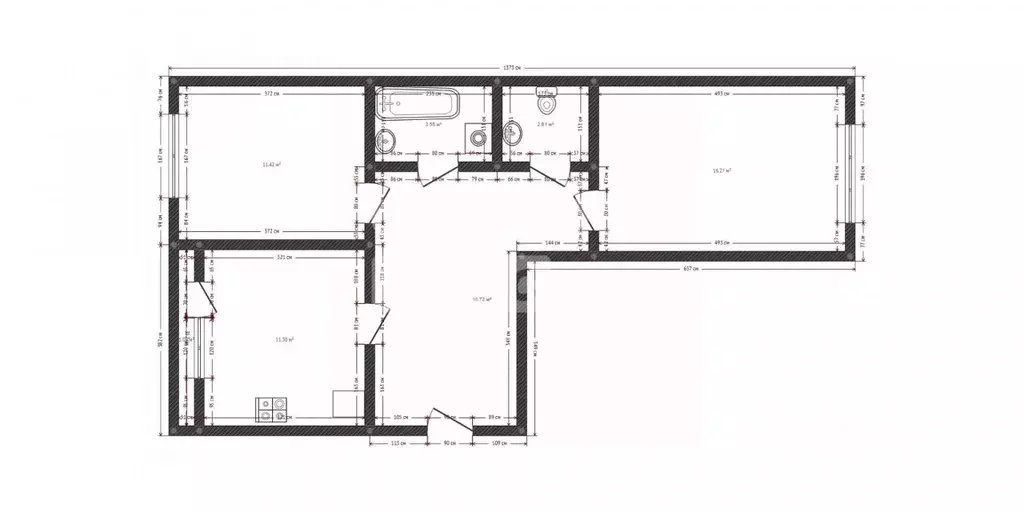 2-к кв. Тамбовская область, Тамбов ул. Рылеева, 100Б (53.3 м) - Фото 1