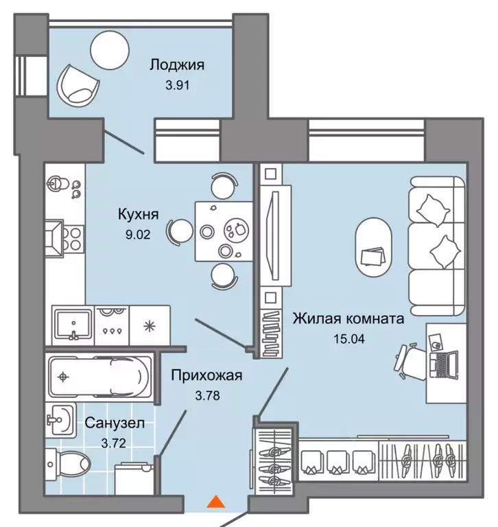 1-к кв. Кировская область, Киров ул. 4-й Пятилетки, 82 (34.0 м) - Фото 0