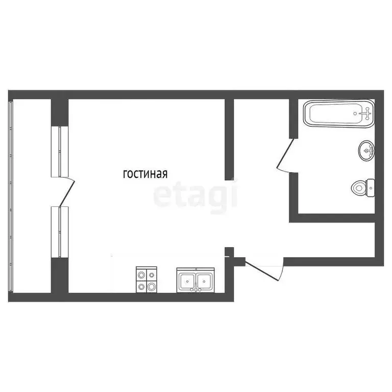 Квартира-студия: Абакан, проспект Дружбы Народов, 39Б (59 м) - Фото 0