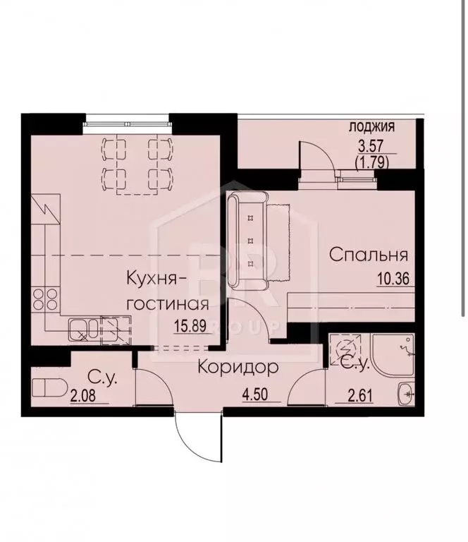 2-комнатная квартира: Мурино, жилой комплекс Айди Мурино 2 (37.23 м) - Фото 0