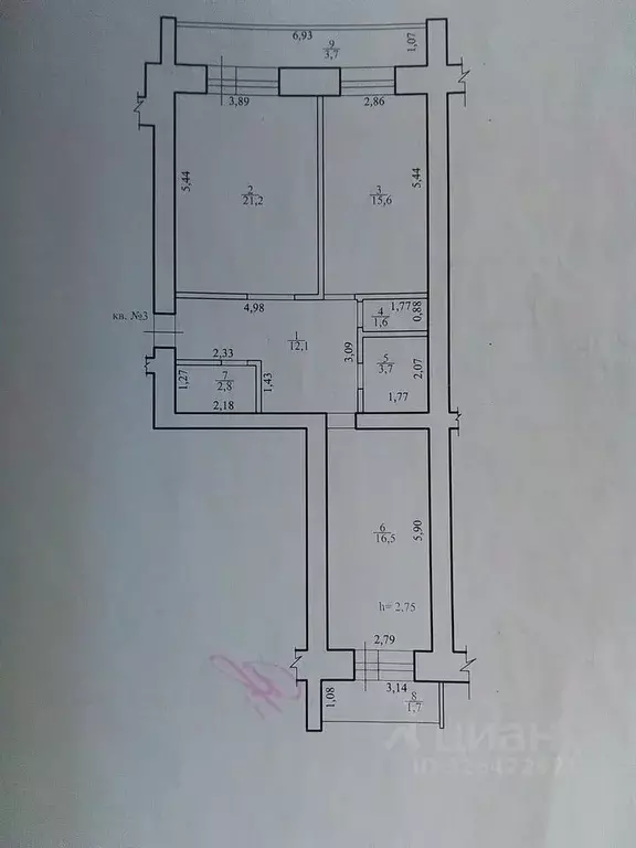 2-к кв. Забайкальский край, Чита ул. Забайкальского Рабочего, 45 (73.5 ... - Фото 1