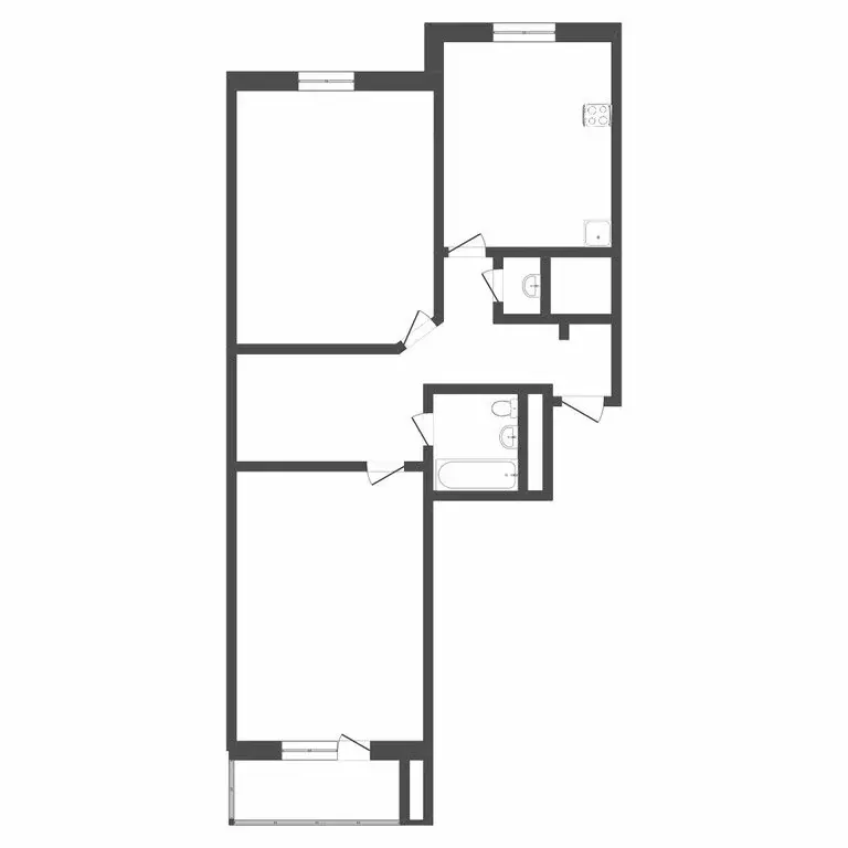 2-комнатная квартира: Тюмень, Заречный проезд, 41 (77.5 м) - Фото 1