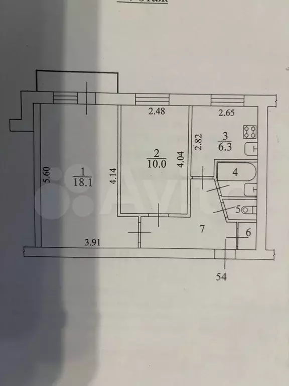 2-к. квартира, 45 м, 7/9 эт. - Фото 0