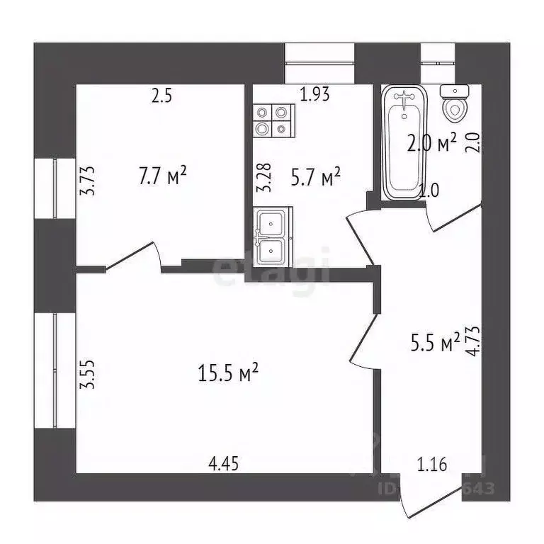2-к кв. Псковская область, Псковский район, Середкинская волость, с. ... - Фото 1