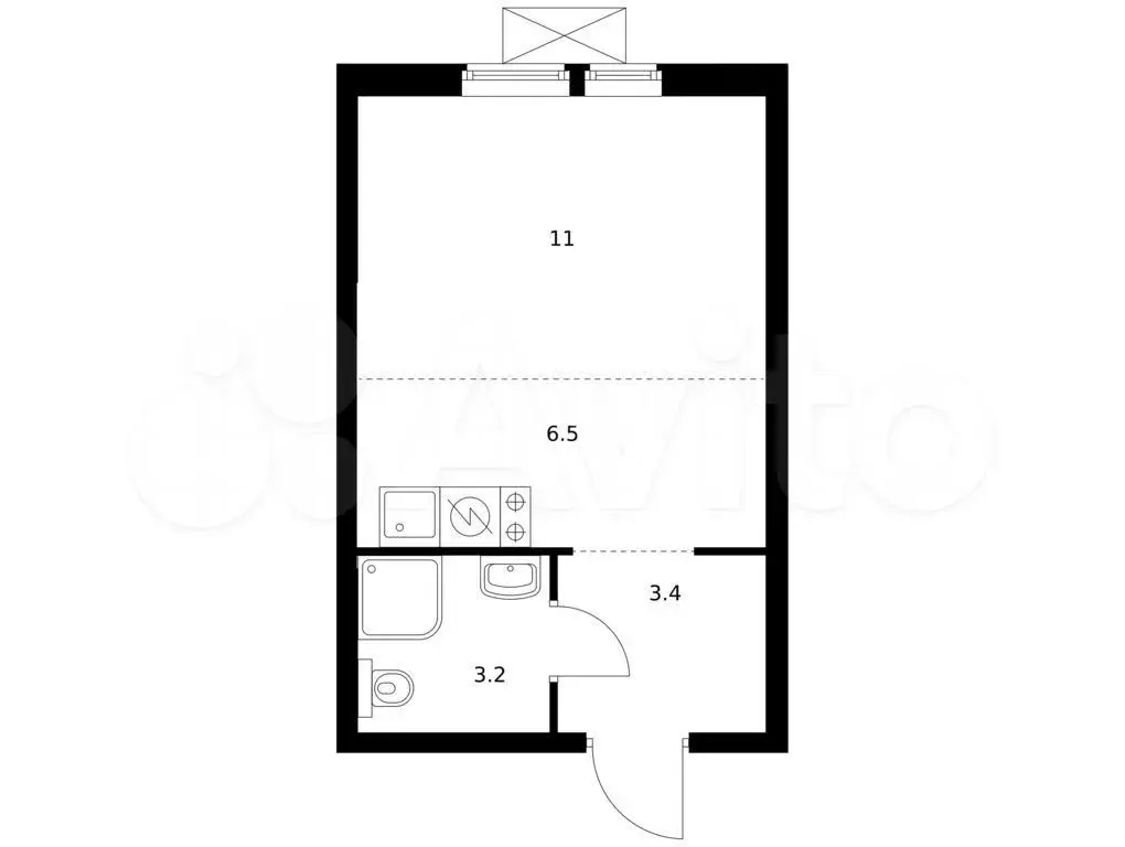 Квартира-студия, 24,1 м, 21/28 эт. - Фото 0