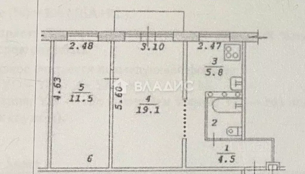 2-к кв. Новосибирская область, Новосибирск ул. Объединения, 84 (46.1 ... - Фото 1