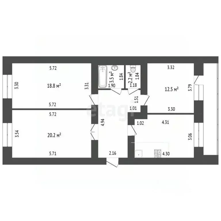 3-к кв. Мордовия, Саранск Севастопольская ул., 21 (82.7 м) - Фото 1