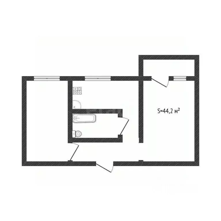 2-к кв. Алтайский край, Бийск Социалистическая ул., 116/1 (44.2 м) - Фото 0