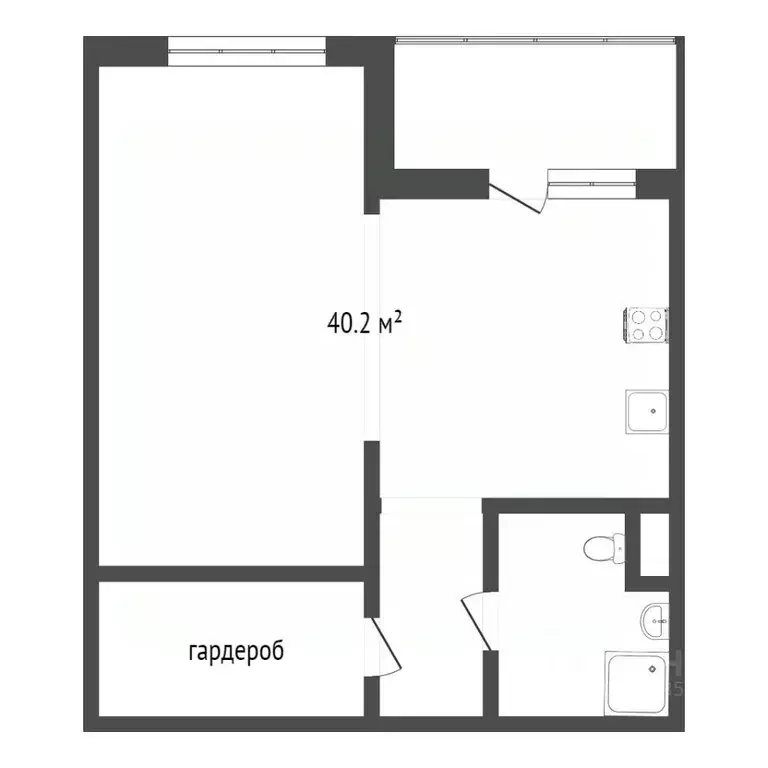 1-к кв. Московская область, Балашиха ул. Ситникова, 8 (40.3 м) - Фото 2