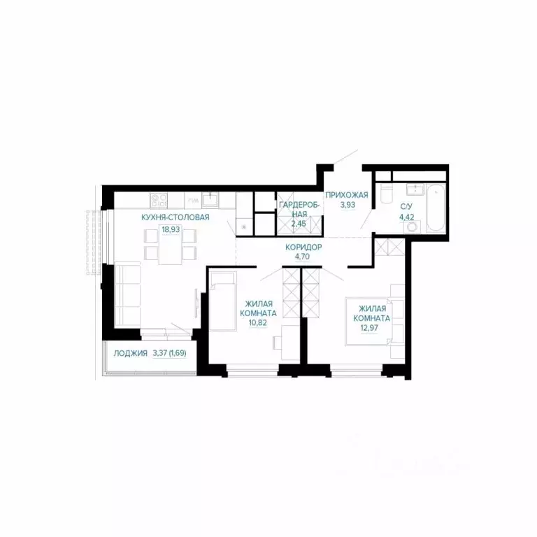 2-к кв. Свердловская область, Екатеринбург Эльмаш жилрайон, Доминанта ... - Фото 1
